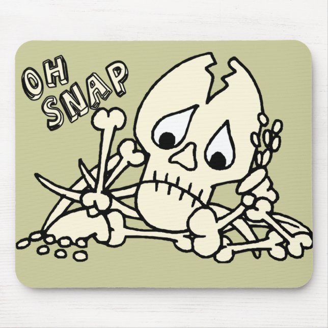 Oh Snap Skeleton Mouse Pad (Front)