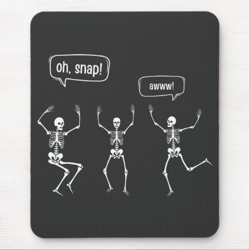 oh snap skeleton mouse pad