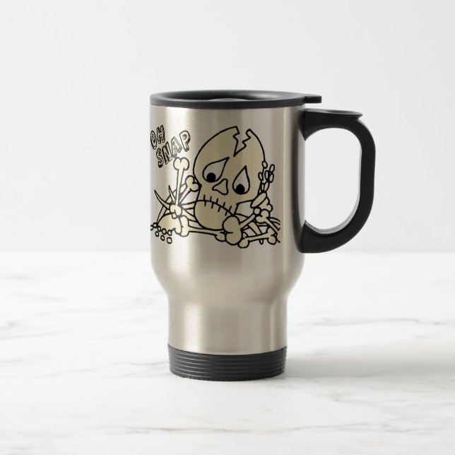 Oh Snap Skeleton Travel Mug (Right)