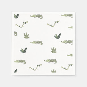 Oh Snap Swamp Crocodile Birthday Party Napkins