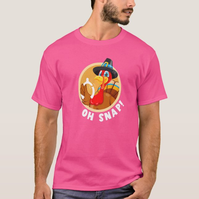 Oh Snap Thanksgiving  Turkey Wishbone For Kids Boy T-Shirt (Front)