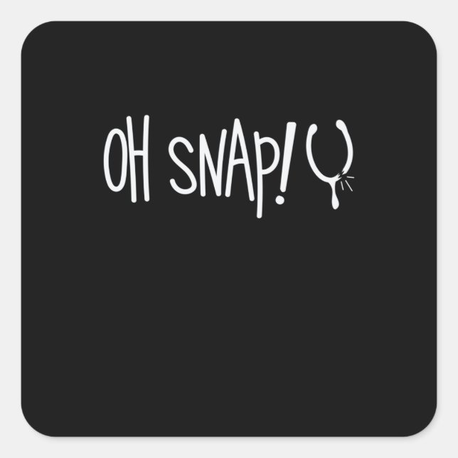 Oh Snap Truthahn USA Familienfest Thanksgiving Square Sticker (Front)