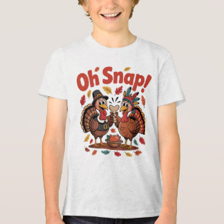Oh Snap! Wishbone Game Pilgrim Native Turkey Funny Tri-Blend Shirt