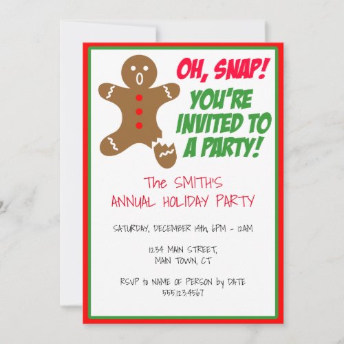 Oh Snap Youre Invited To A Holiday Party Invitation