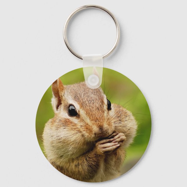 Oh So Cheeky Chipmunk Keychain (Front)