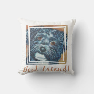 Oh so cute Black Havanese Throw Pillow