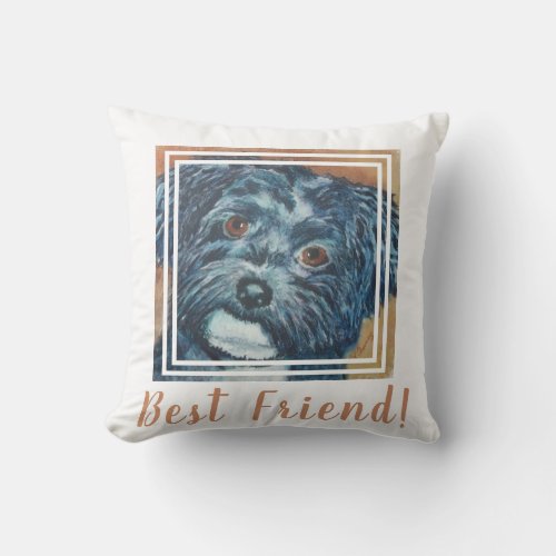 Oh so cute Black Havanese Throw Pillow