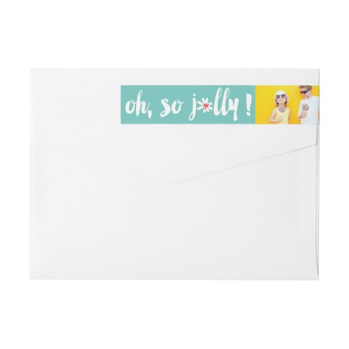 Oh So Jolly Brush Holiday Photo Return Address Wrap Around Label