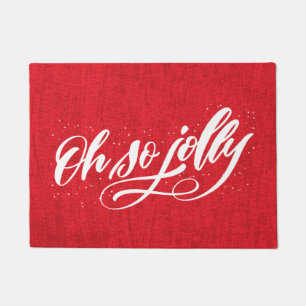 Oh So Jolly Holiday Door Mat