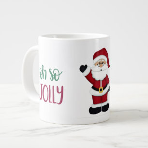 Oh So Jolly Santa Design Giant Coffee Mug