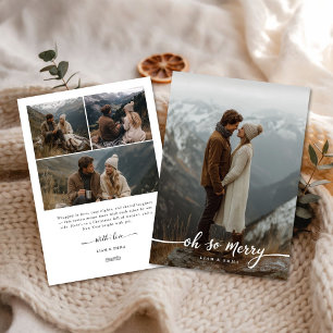 Oh So Merry Modern Family 4 Photo Christmas Card