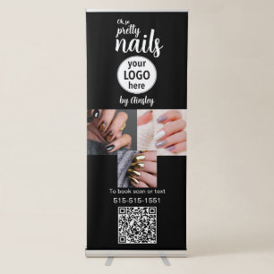 Oh So Pretty Nail Artist Logo Photo QR Code  Retractable Banner
