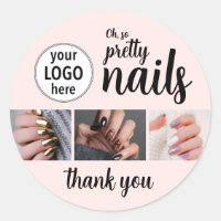Oh So Pretty Nail Artist Pink Script Logo Photo