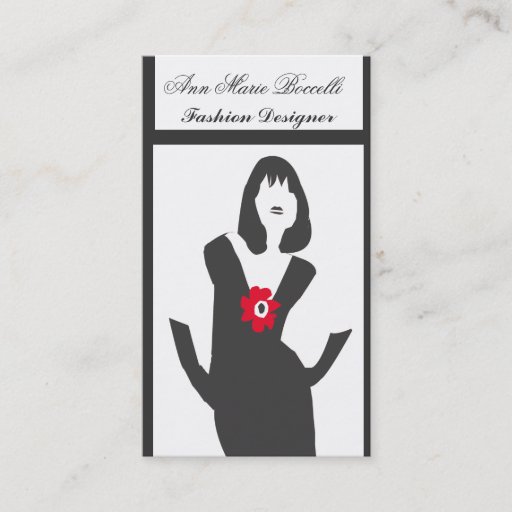 Customizable Model Actress Fashion Business Card Template