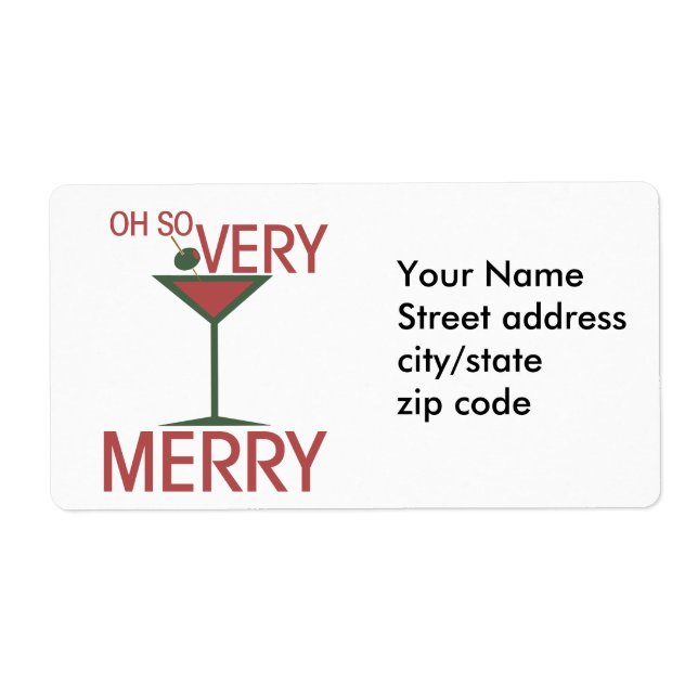 Oh so VERY MERRY Christmas Label (Front)