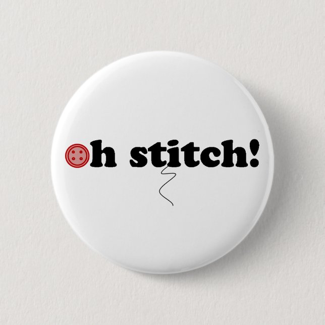 oh stitch! pinback button (Front)