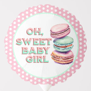 Oh Sweet Baby Girl Macaron Baby Shower Balloon