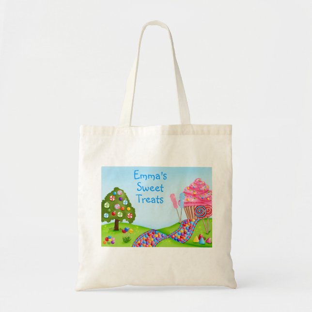Oh Sweet Candy Land and Cupcakes Tote Bag (Front)