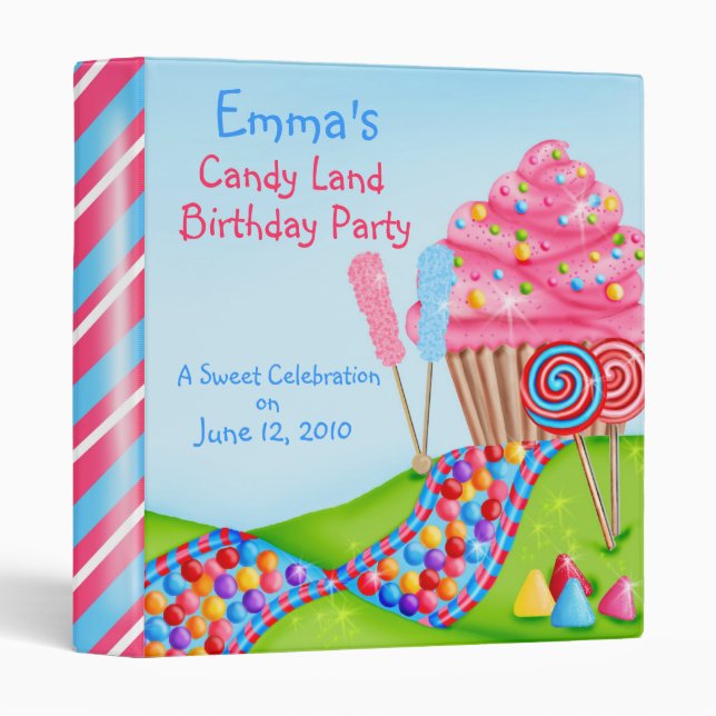 Oh Sweet Candy Land Photo Album BInder (Front/Spine)