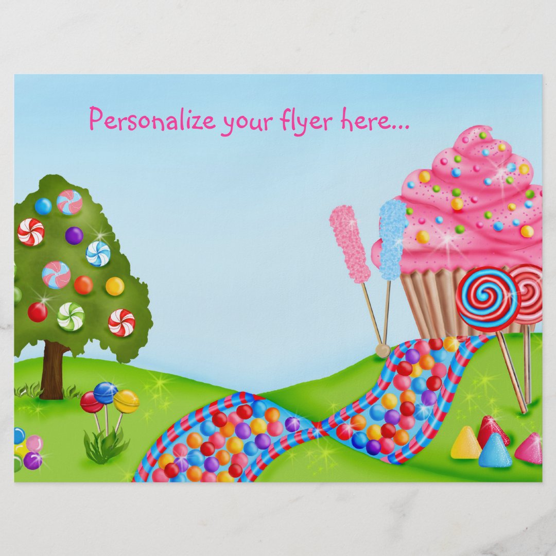 Oh Sweet Candyland Flyer / Letterhead | Zazzle