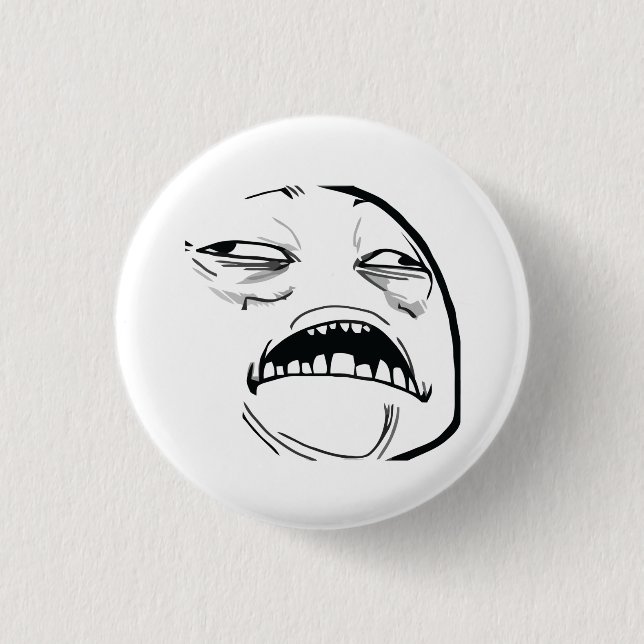 Oh Sweet Jesus Thats Good Rage Face Meme Button (Front)