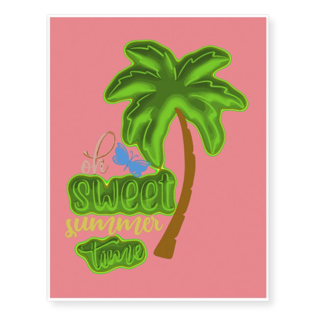 Oh Sweet Summer Time Temporary Tattoos (Front)
