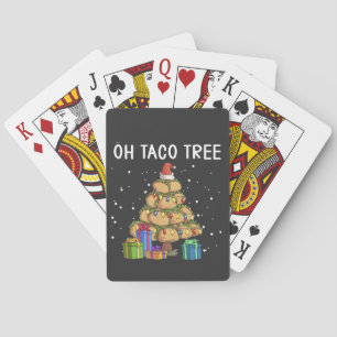 Oh Taco Tree Funny Mexican Food Ugly Christmas Poker Cards