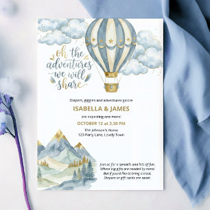 Oh The Adventures We Will Share Baby Sprinkle Invitation
