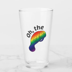 Oh the Hue Manatee Glass