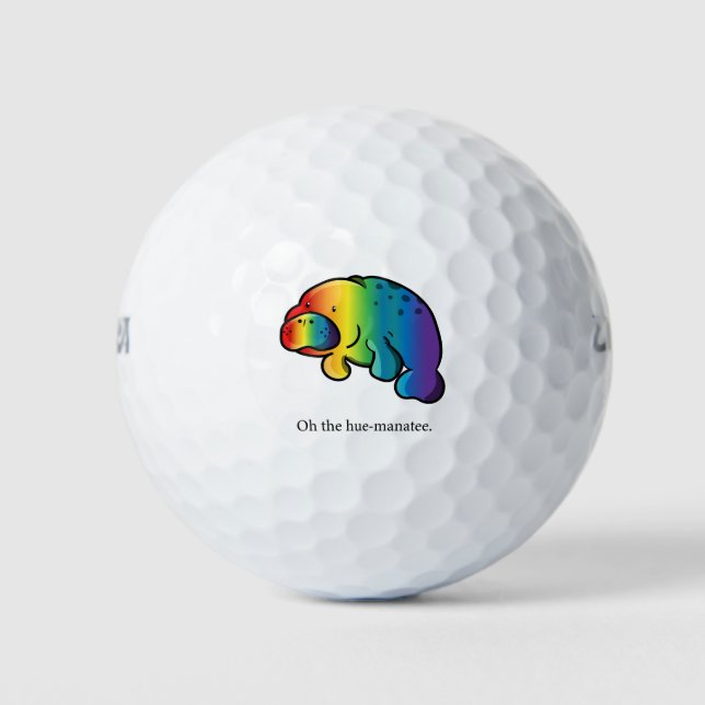 oh the hue-manatee golf balls (Front)