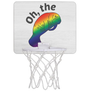 Oh the Hue Manatee Mini Basketball Hoop