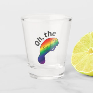 Oh the Hue Manatee Shot Glass