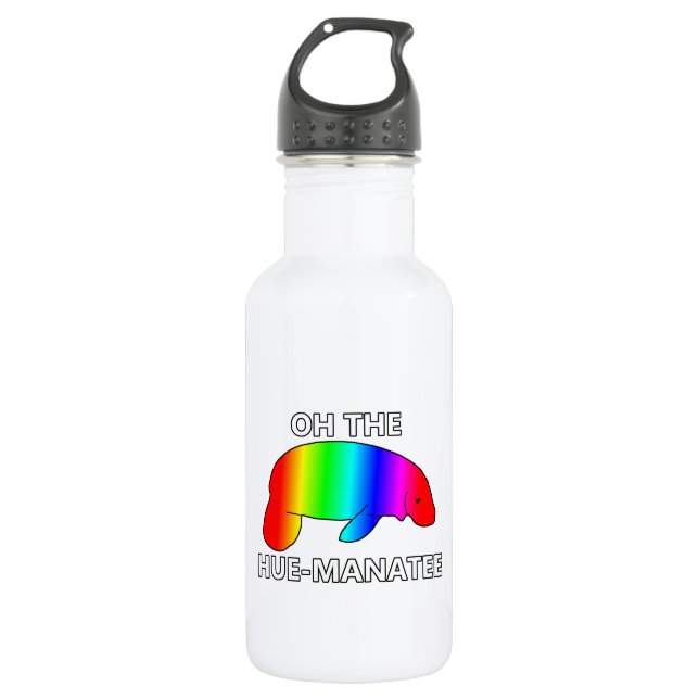 Oh the HUE-MANATEE Stainless Steel Water Bottle (Front)