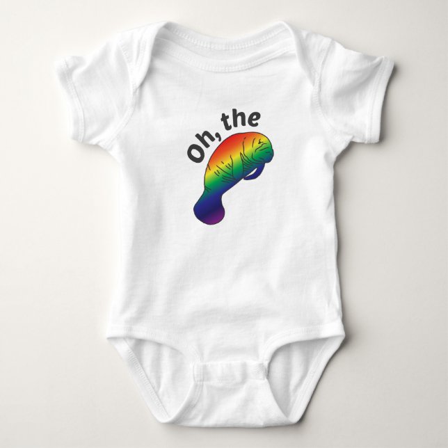 Oh the Hue Manatee T-Shirt Baby Bodysuit (Front)
