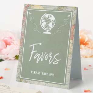 "Oh The Places..." Baby Shower Favor Table Tent