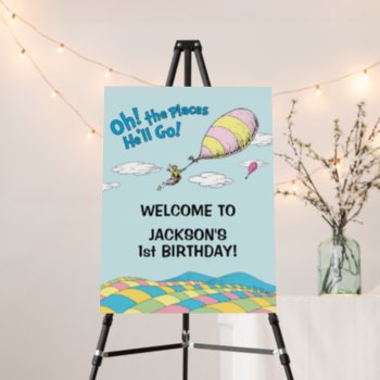 Oh  The Places He'll Go! - First Birthday Boy Foam Board by DrSeussShop at Zazzle