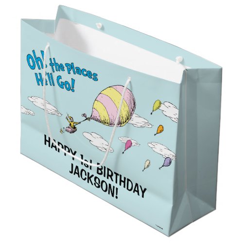 Oh The Places Hell Go _ First Birthday Large Gift Bag