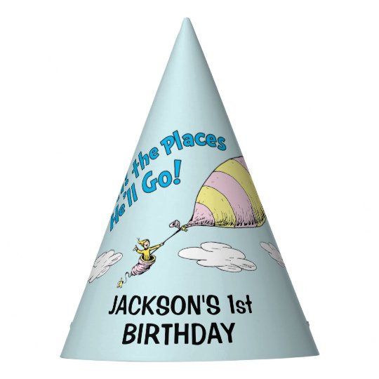 Oh The Places He Ll Go First Birthday Party Hat Zazzle Com