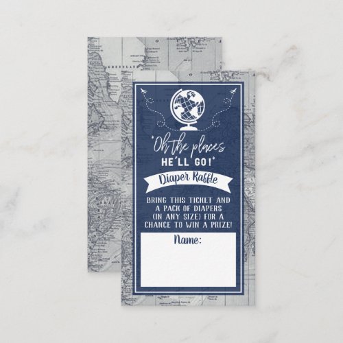 Oh The Places Hell Go Travel Map Baby Enclosure Card