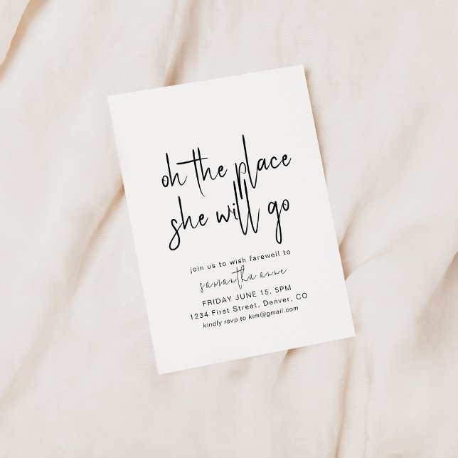 Oh The Places She Will Go Moving Party Invite (Creator Uploaded)