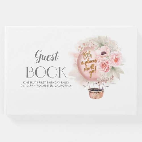 Oh The Places Shell Go Birthday Party Guest Book