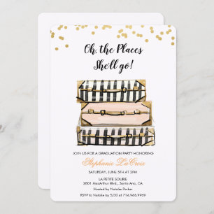 Oh The Places She'll Go Graduation Invitation