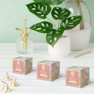 "Oh The Places She'll Go!" Travel Map Baby Shower Favor Boxes