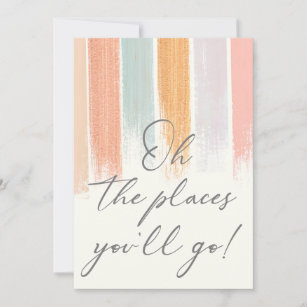 Oh the Places You will Go Graduation Watercolor Card