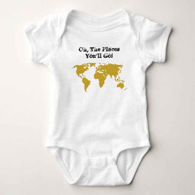Oh the Places You'll Go! - Baby Gift Baby Bodysuit (Front)