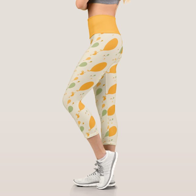 Oh, The Places You'll Go! Balloon Outline Pattern Capri Leggings (Left)