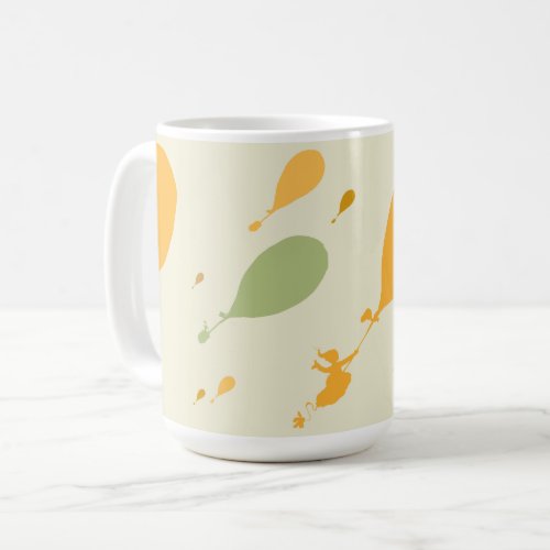 Oh The Places Youll Go Balloon Outline Pattern Coffee Mug