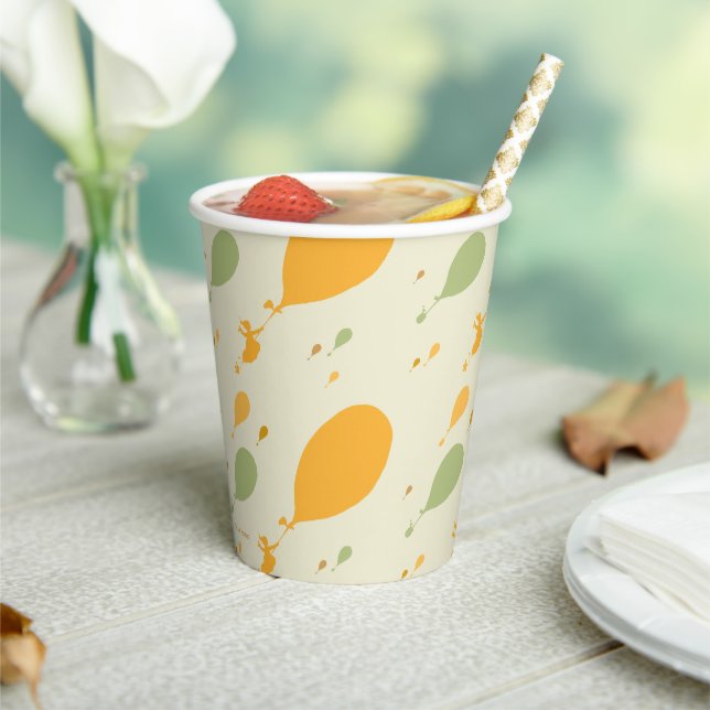 Oh, The Places You'll Go! Balloon Outline Pattern Paper Cups (Insitu)