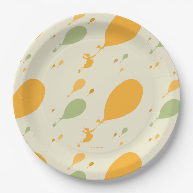 Oh, The Places You'll Go! Balloon Outline Pattern Paper Plates (Front)