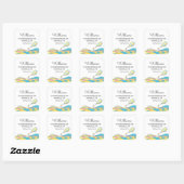 Oh! The Places You'll Go!  Boy Birthday Address Square Sticker (Sheet)